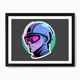 Man In A Helmet Art Print