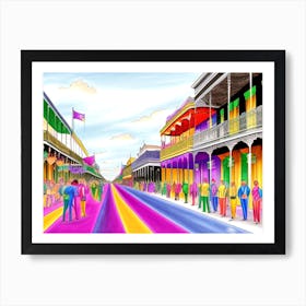 New Orleans Street Scene 1 Art Print