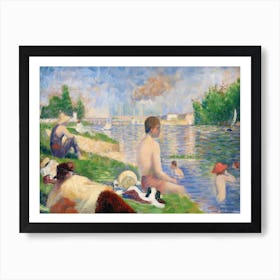 Final Study For “Bathers At Asnières” (1883), Georges Seurat Art Print