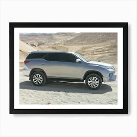 Car in the desert Art Print