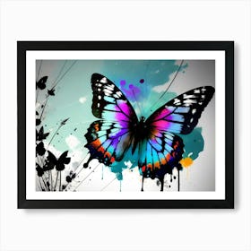 Butterfly Wallpaper 34 Art Print