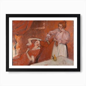 Combing The Hair, Hilaire-Germain-Edgar Degas Art Print