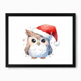 Christmas Owl 15 Art Print