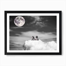 Castle In The Sky Abstract Moon Art Print