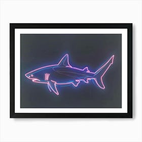 Neon Thresher Shark  4 Art Print