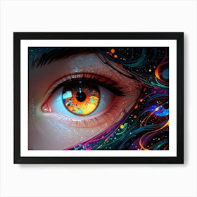 Eye Of A Girl Art Print