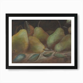 Pears - painting classicold masters Anton Maliar still life figurative Art Print