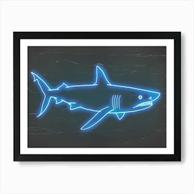 Neon Goblin Shark 1 Art Print