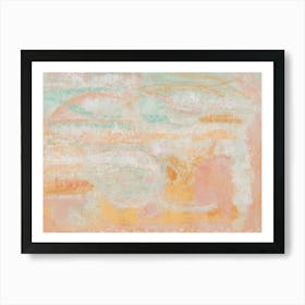 Original Abstract Orange Oil Painting Art Print