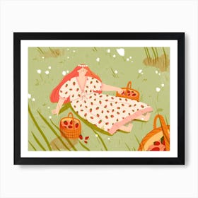 Strawberry Girl Art Print