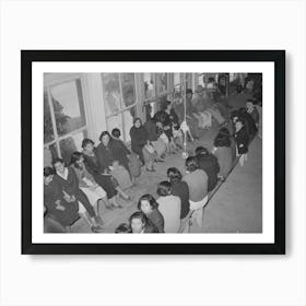 Mexican Pecan Workers Waiting In Union Hall For Assignment To Work, San Antonio, Texas By Russell Lee Art Print