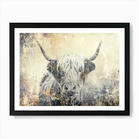 Cow Highland Illustration Art 04 Art Print