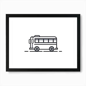 Bus Line Icon Art Print