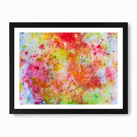 Watercolor Splatter Painting Art Print