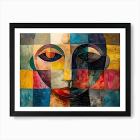 Modern Colorful Faces 3 Art Print