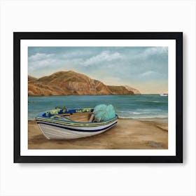 Aground On The Shore Art Print