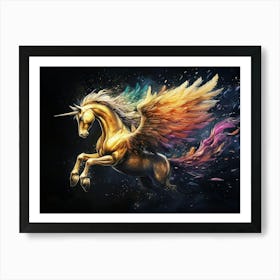 Pegasus Animal Abstract Stallion 5 Art Print