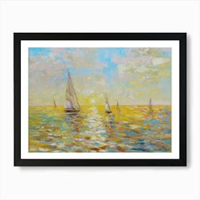 Sun-Kissed Sails Art Print