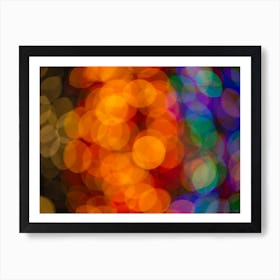 Christmas Lights Bokeh Art Print