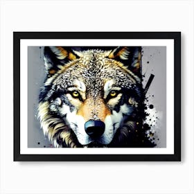 Wolf Painting 36 Art Print