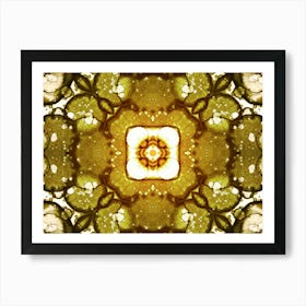 Abstract Alcohol Ink Mustard Art Print