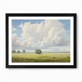 Antique Cloud Oil Painting Art Print