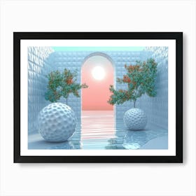 Golf Balls In Water Art Print