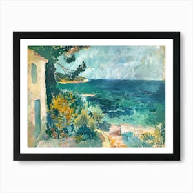 Harbor Heaven Painting Inspired By Paul Cezanne Art Print