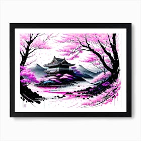 Sakura Blossom Painting 8 Art Print