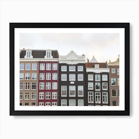 Maisons de Canal Amsterdam Affiche pour Salon Minimaliste