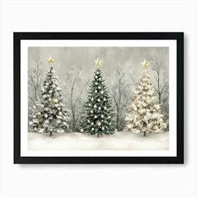 Christmas Trees Art Print