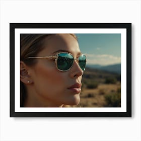 Woman In Sunglasses Art Print