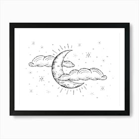 Crescent Moon 1 Art Print