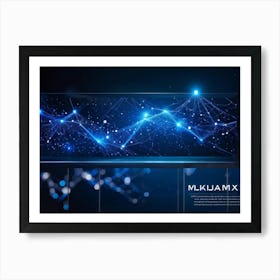 Abstract Digital Banner Featuring Interconnected Data Points Symbolizing An Ai Network Three Dimens (5) Art Print