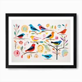 Colourful Bird Painting 7 Art Print