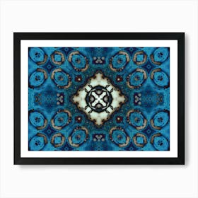 Blue Star Watercolor Art Print