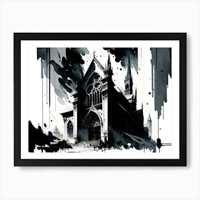 Church In Black And White 2 Art Print