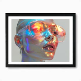 Holographic Face Art Print