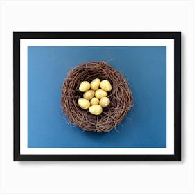 Easter Eggs In A Nest 5 Art Print