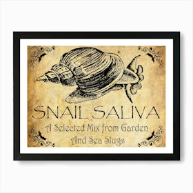 Snail Saliva, Halloween Poster Art Print