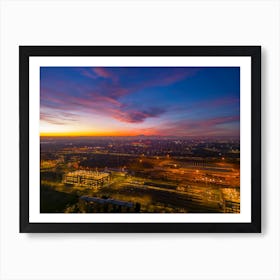 Poster Bellissimo tramonto a Milano Stampe d'Arte Art Print