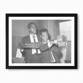 Bayard Rustin And James Baldwin conference in New York 1963 Art Print