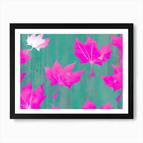 Pink Leaves Art Print