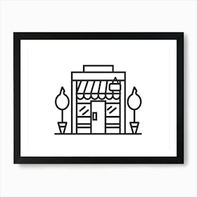 Shop Icon Vector Illustration 3 Art Print