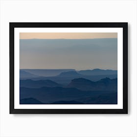 Sunrise over Ramon crater #5 Art Print