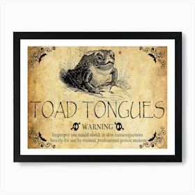 Toad Tongues, Halloween Poster Art Print