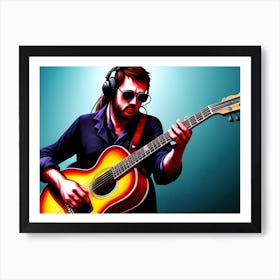 Acoustic Guitar Player Art Print