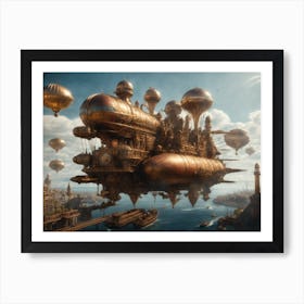 Steampunk City Art Print