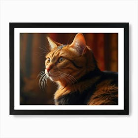 Cat Staring Art Print