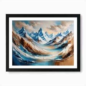 Mountains And Clouds Art Print